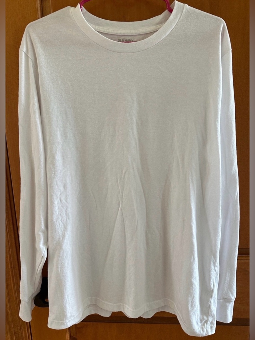 Old Navy Soft-Washed White Long Sleeve T-Shirt Men's Size Large Minimalist